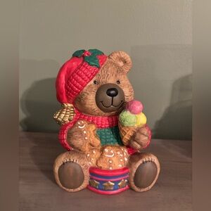 Vintage Gordon Cermaic Teddy Bear Music Box